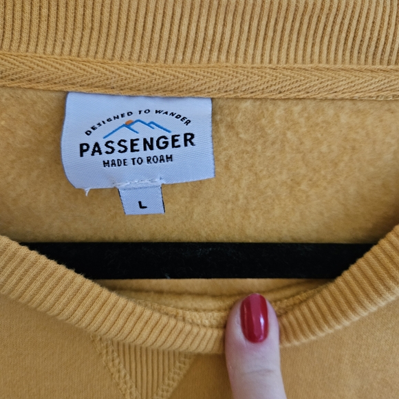 Passenger Mustard Crew Neck Sweater - Picture 2 of 3